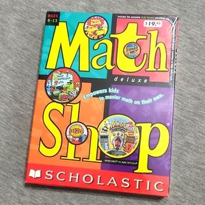 Vintage SCHOLASTIC Math Shop Deluxe Kid's Educational Mathematics Learning Game